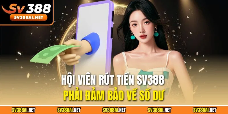 Hội viên rút tiền SV388 phải đảm bảo về số dư